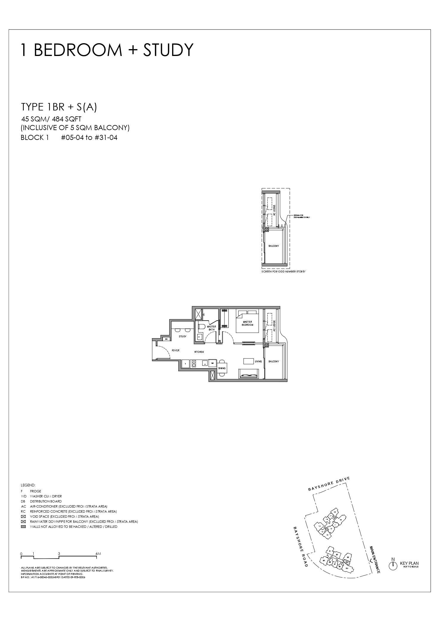Vela Bay 1 Bedroom Floor Plan 1